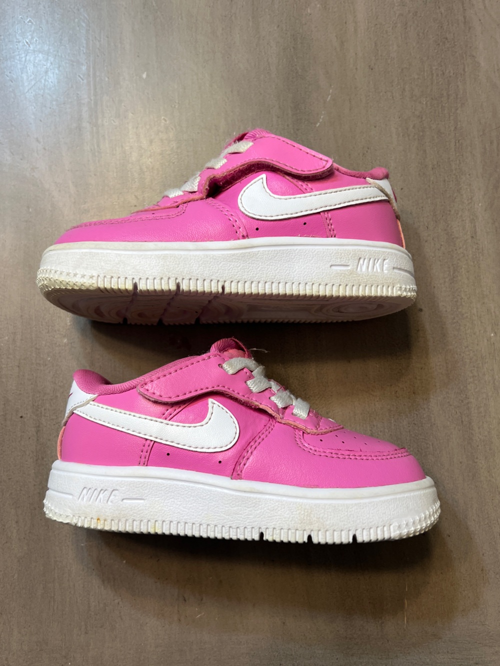 Nike girls Air Force 1 easy on pink and white Sneakers 7c NO BOX